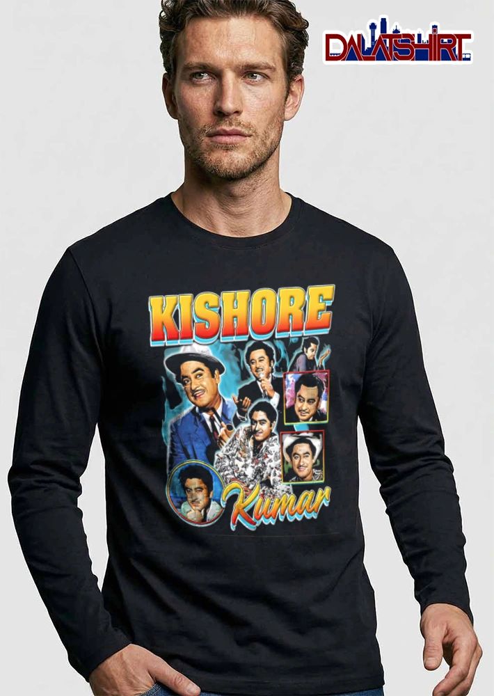 Kishore Kumar multiple portraits indian singer actor shirt