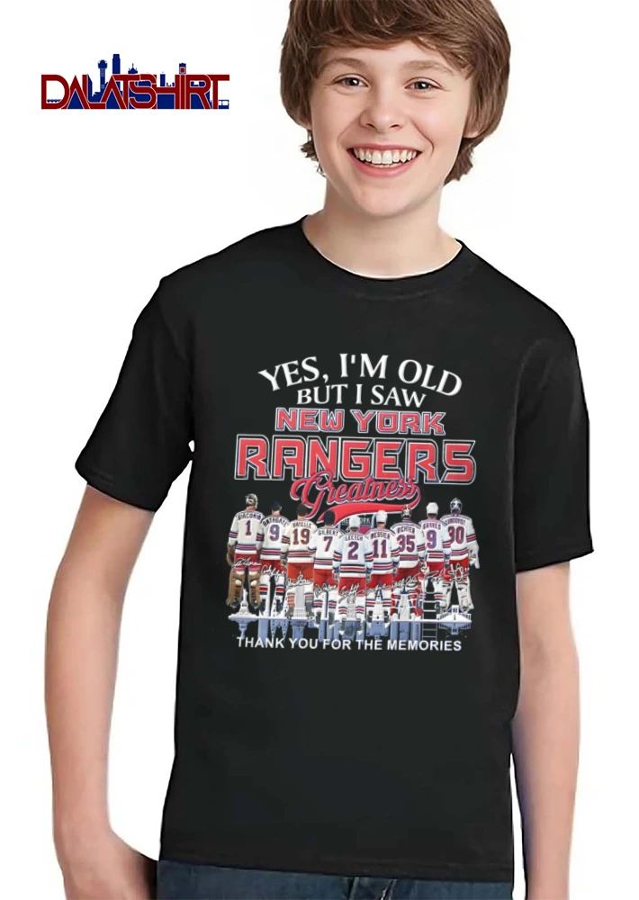 New York Rangers Giacomin Bathgate Ratelle Gilbert Leetch Messier Richter Graves Henrik Lundqvist shirt
