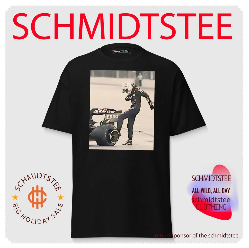 Max Verstappen kicks the tires vintage shirt