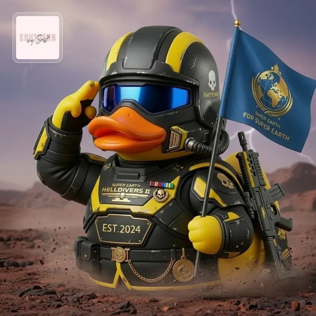 Helldivers II Super Earth Veteran Duck Collectible Rubber Duck