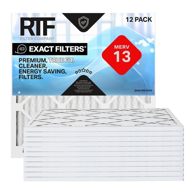 31-1/2×17-1/4×1 Exact Filters Pleated MERV 13 (12 pack)