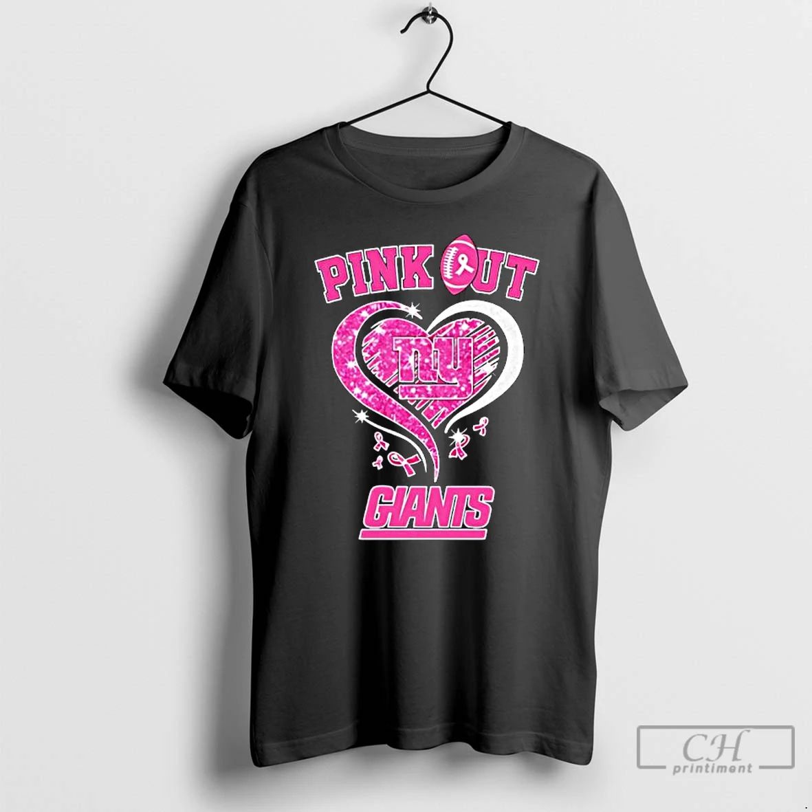 Classic New York Giants X Pink Out Baseball Logo T Shirts Hoodie Longsleeve