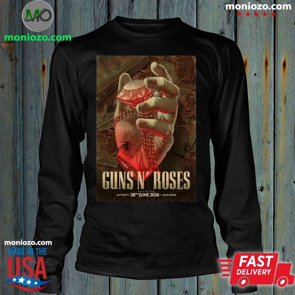 Guns N’ Roses June 28 2026 AFAS Dome, Antwerp BE Poster Shirt