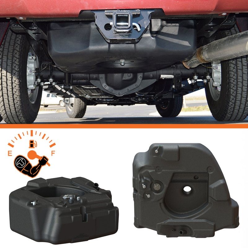 30 Gallons Fuel Tank. Complete Spare Tire Auxiliary Fuel System (STAFS) for 2500 and 3500 Pickup Models with Duramax Engines. For model years 2011 2019
