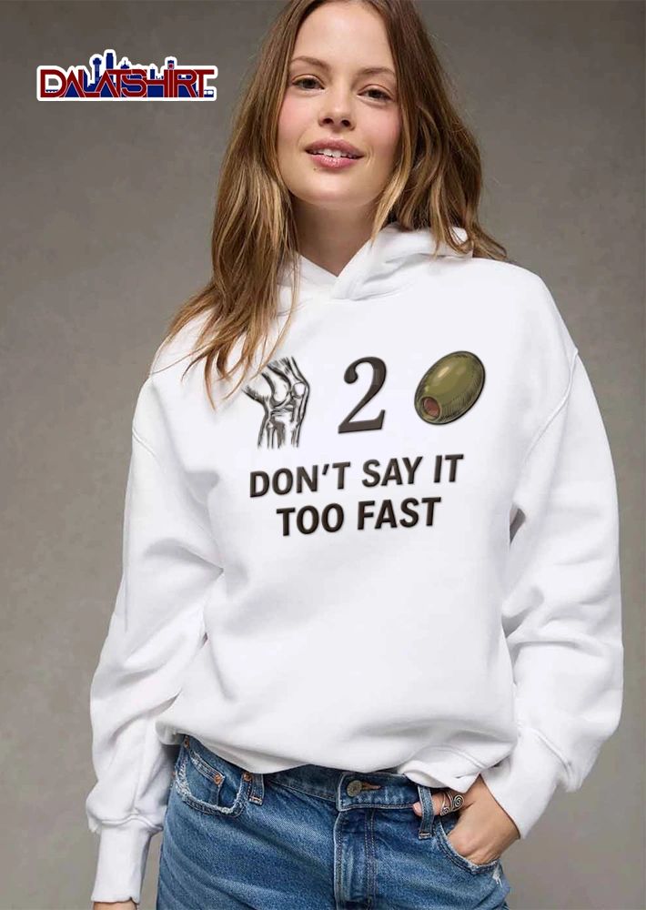 Dont Say It Too Fast 2 knee joint number two olive shirt