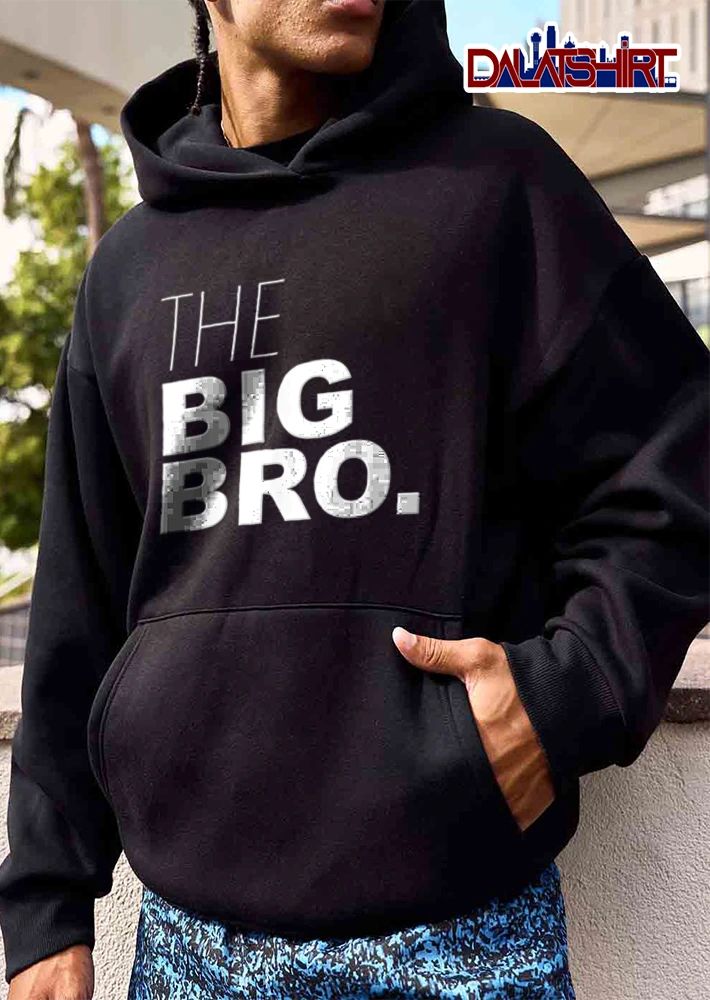 THE BIG BRO white bold text black background shirt