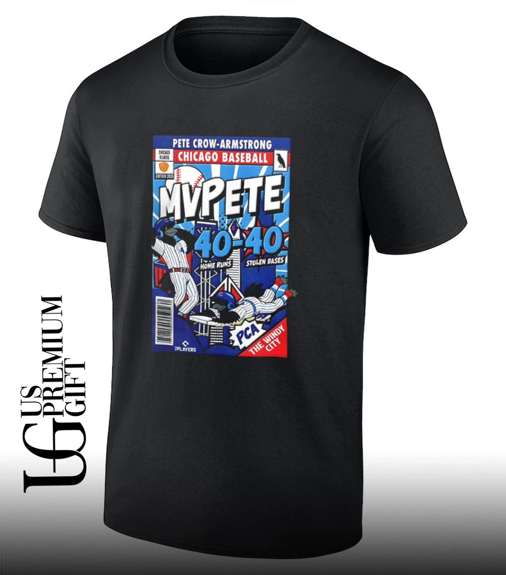 Chicago Cubs Pete Crow-Armstrong 40-40 Chicago Cubs comic shirt