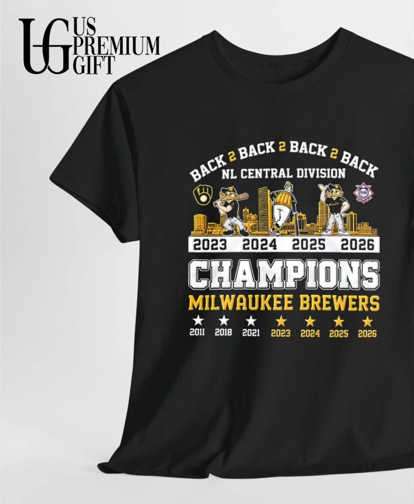 Milwaukee Brewers Back to Back NL Central Division Champions 2023 2026 shirt