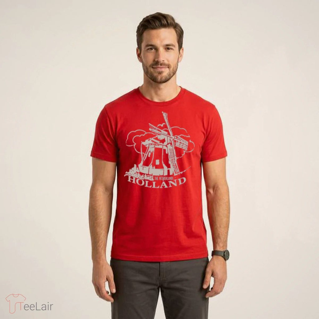 Jaafar Jackson Holland Windmill Red Shirt