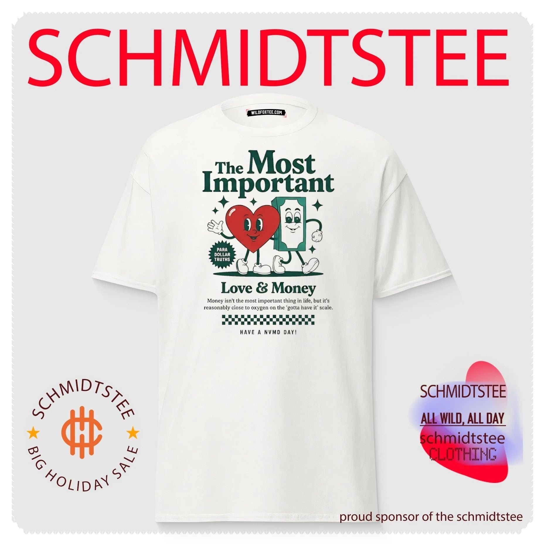 The most important Love and Money cartoon style shirt