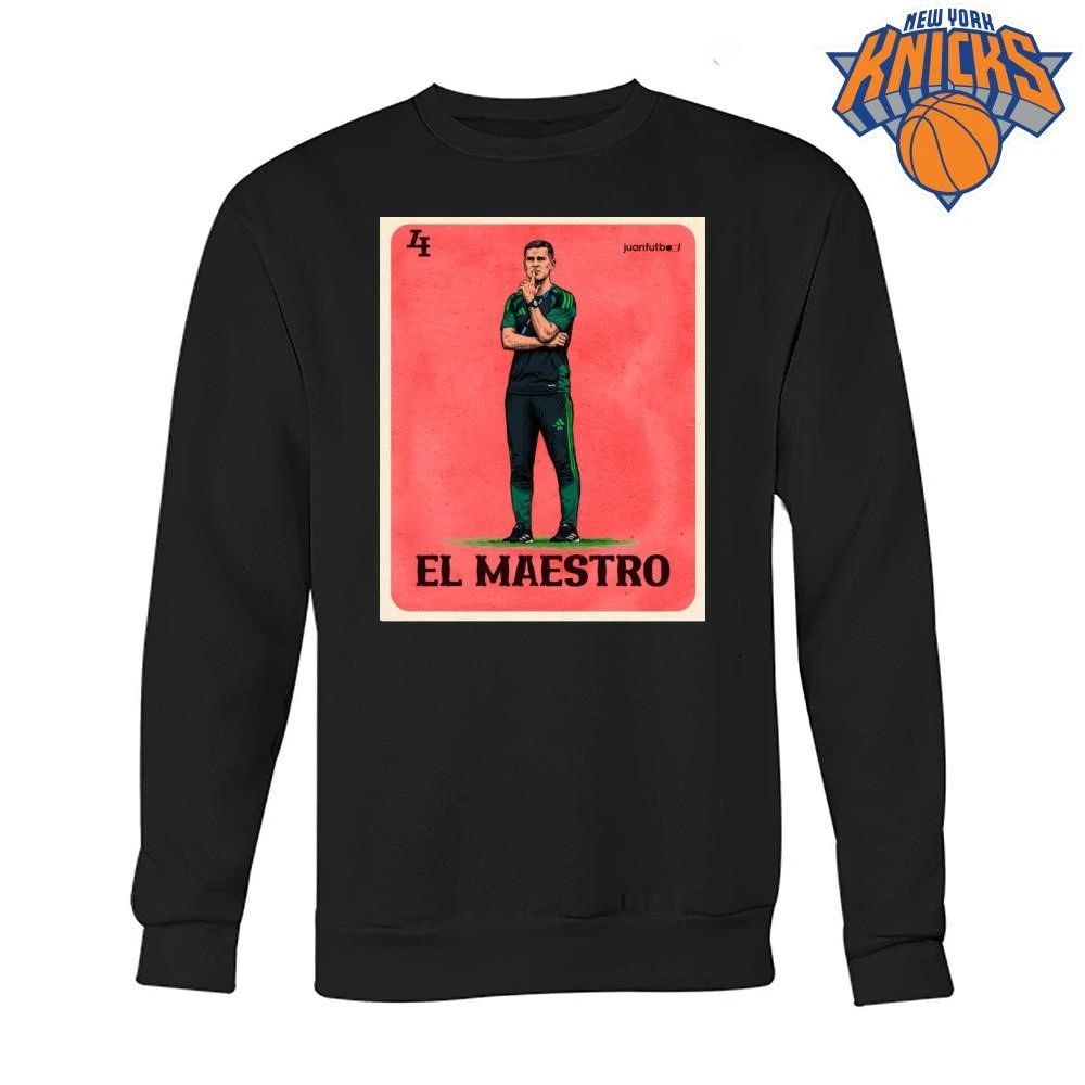 El Maestro Mexico Football Coach Shush Celebration Loteria Graphic T Shirt