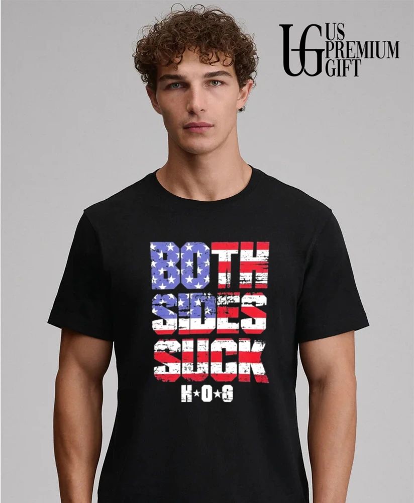Both Sides Suck HOG Distressed American flag shirt