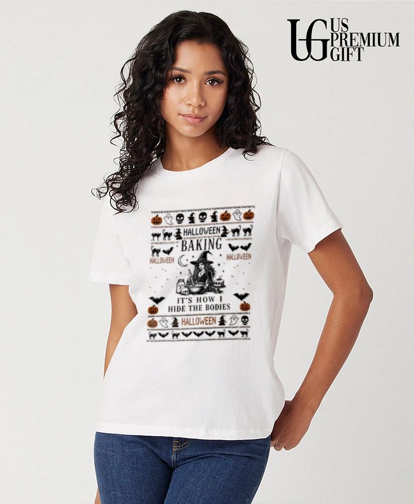 Baking It’s How I Hide The Bodies ugly Halloween shirt
