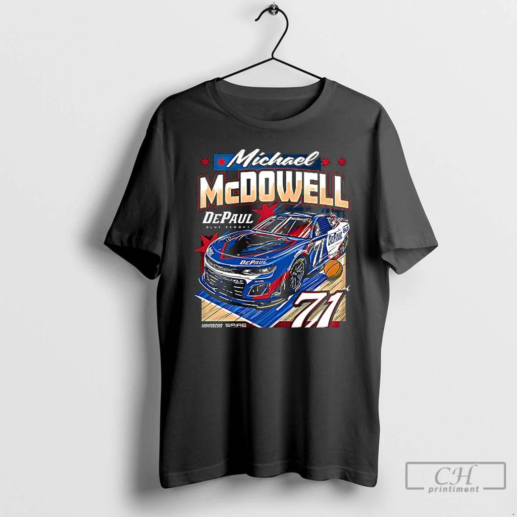 Classic Michael Mcdowell Depaul University Racing T Shirts Hoodie Longsleeve