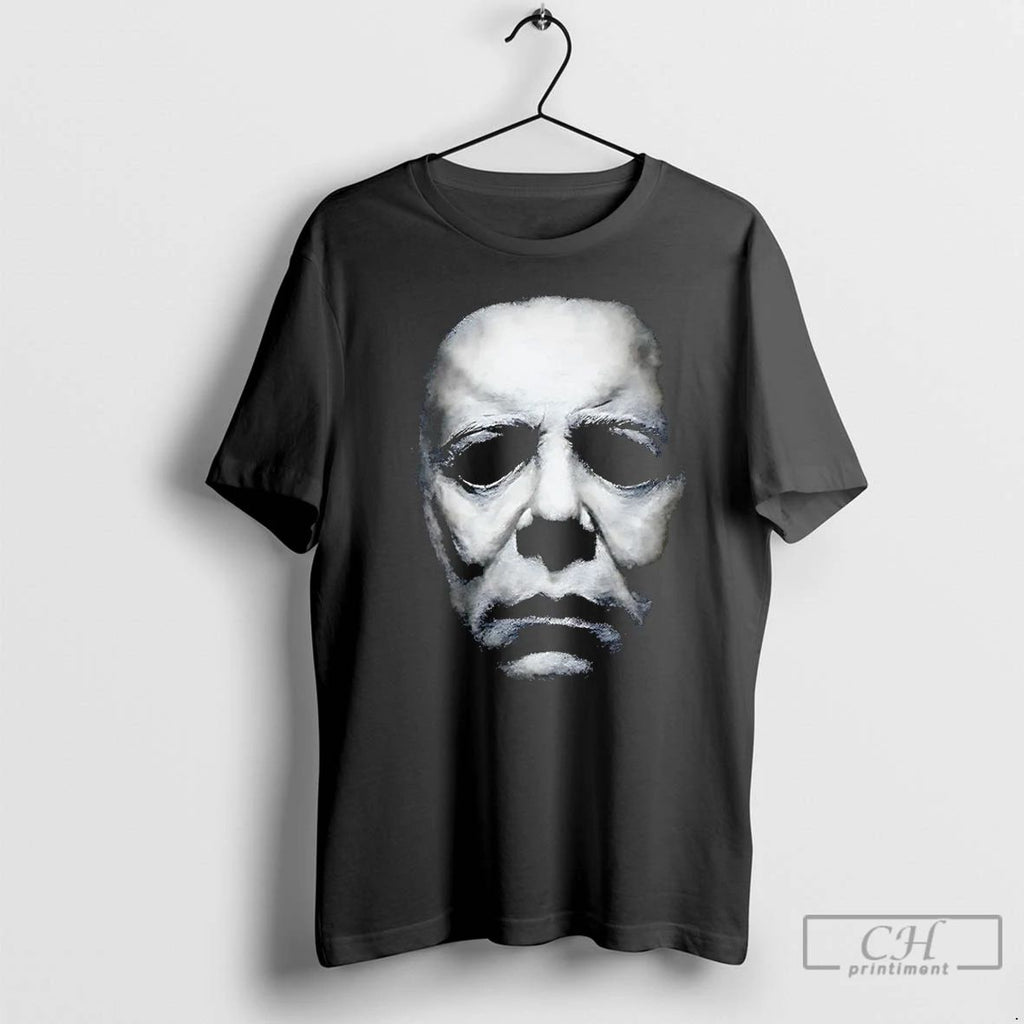 Classic Michael Myers Horror Character Big Face Halloween T Shirts Hoodie Longsleeve