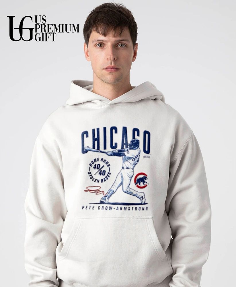 Pete Crow-Armstrong Chicago Cubs 40.40 Home Runs Stolen Bases signature shirt