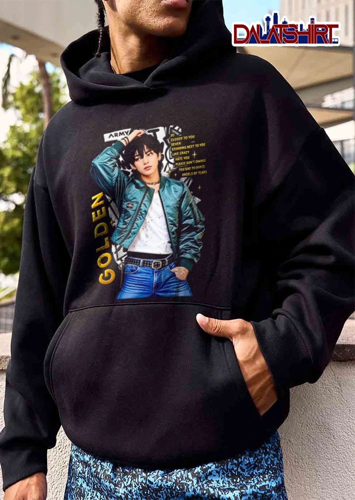 Jungkook young man green bomber jacket shirt