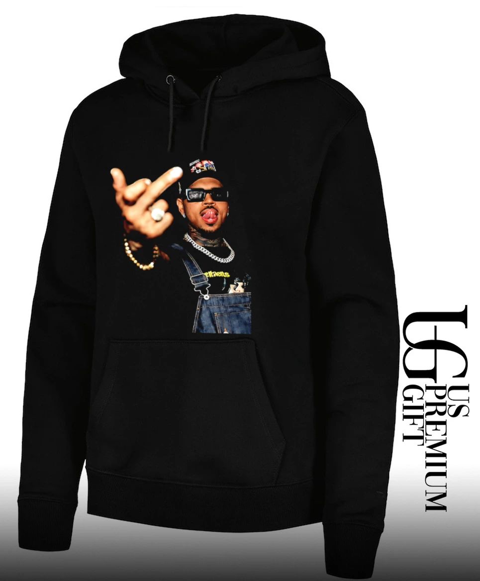 Chris Brown middle finger shirt