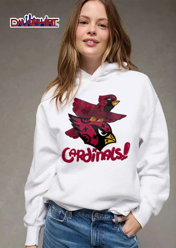 Arizona Cardinals red cardinal bird mascot logo shirt