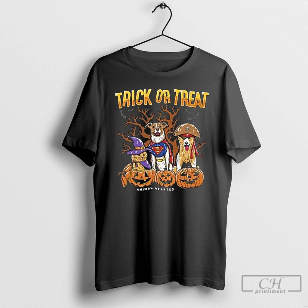 Classic Animal Heater Trick Or Treat Halloween Long Sleve T Shirts Hoodie Longsleeve