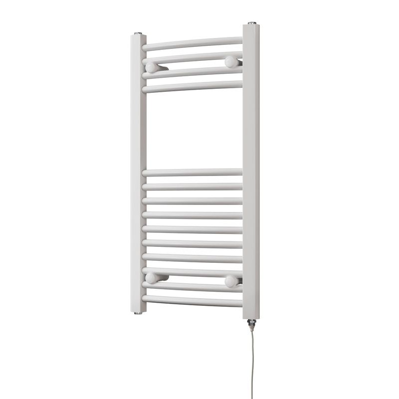 Zennor – White Electric Towel Rail H800mm x W400mm Curved 200w Standard