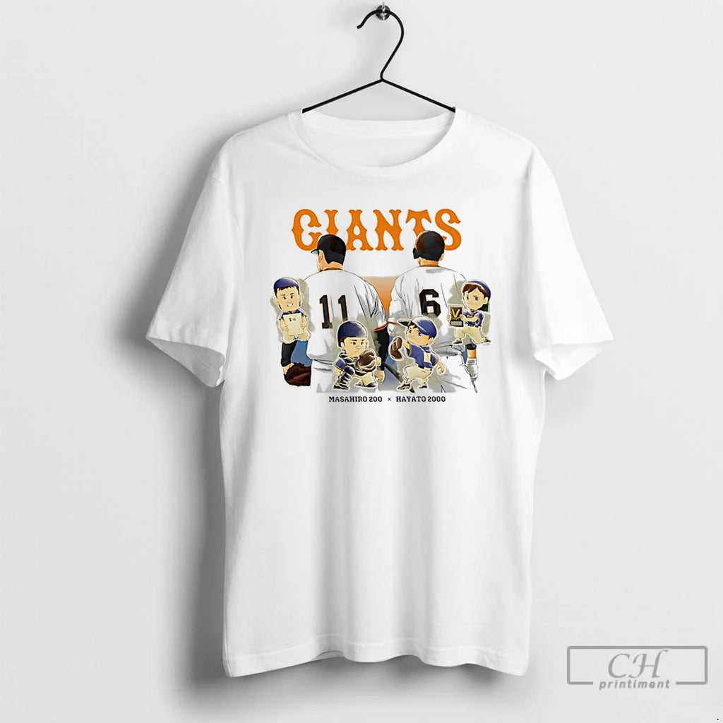 Classic Yomiuri Giants Masahiro Tanaka 200 X Hayato Takagi 2000 Chibi T Shirts Hoodie Longsleeve