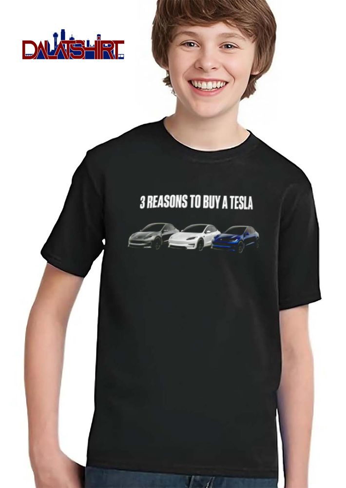 Tesla 3 Reasons To Buy A three cars side view shirt