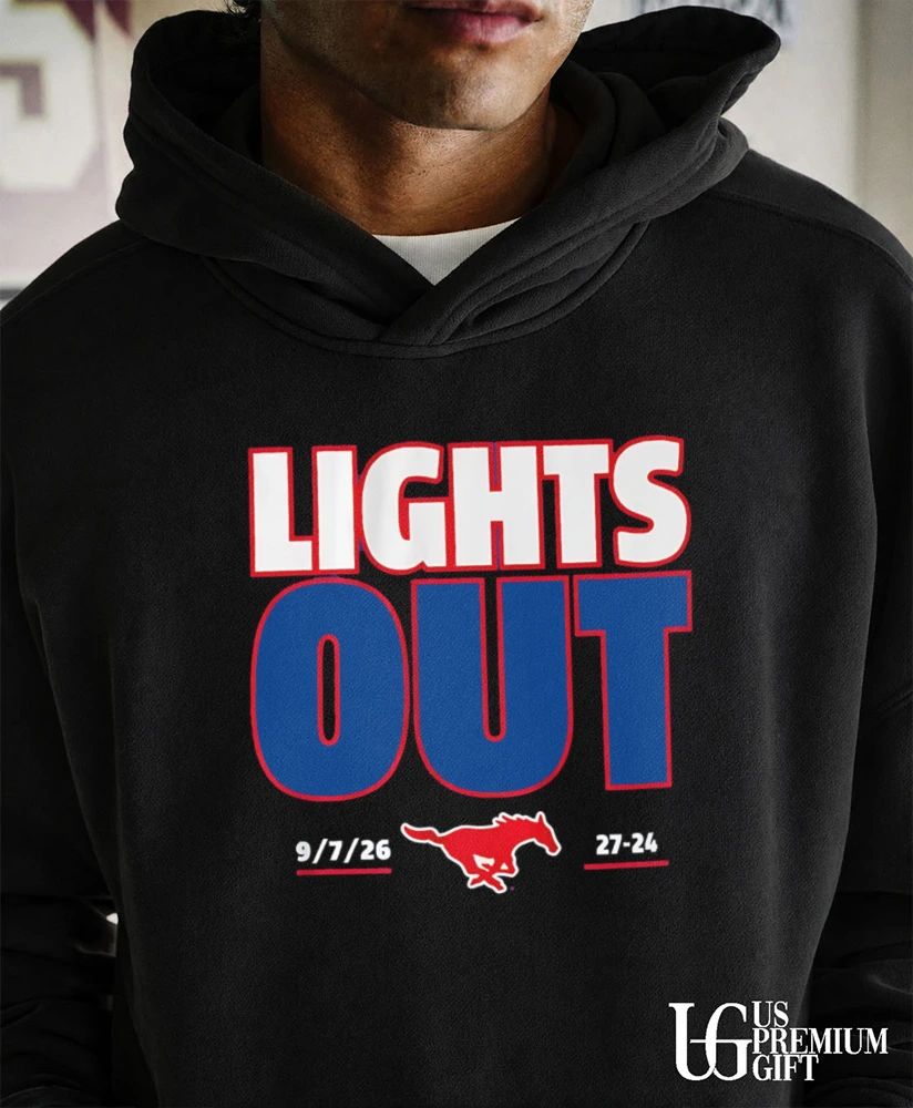 Lights Out SMU Mustangs football 2026 logo shirt
