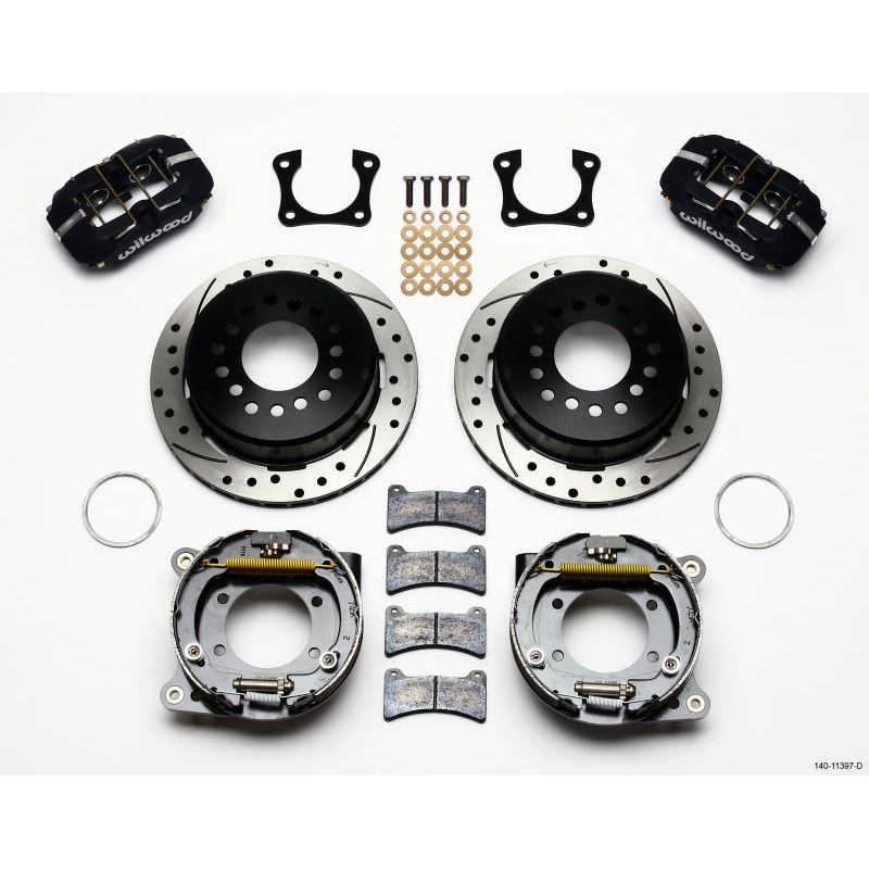 Wilwood Dynapro Low-Profile 11.00in P-Brake Kit Drilled 58-64 Olds/Pontiac Ends 2.81in Offset