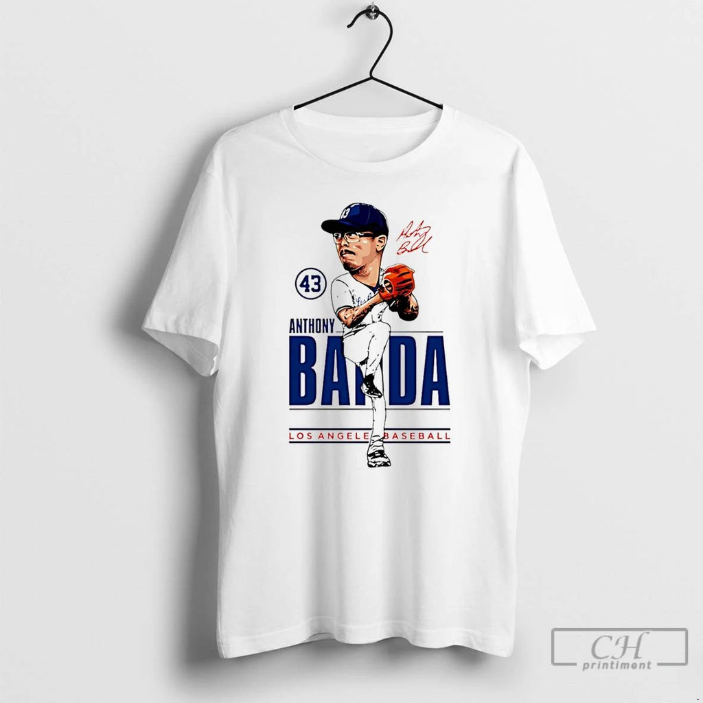 Classic Anthony Banda Los Angeles Dodgers Caricature 2025 T Shirts Hoodie Longsleeve