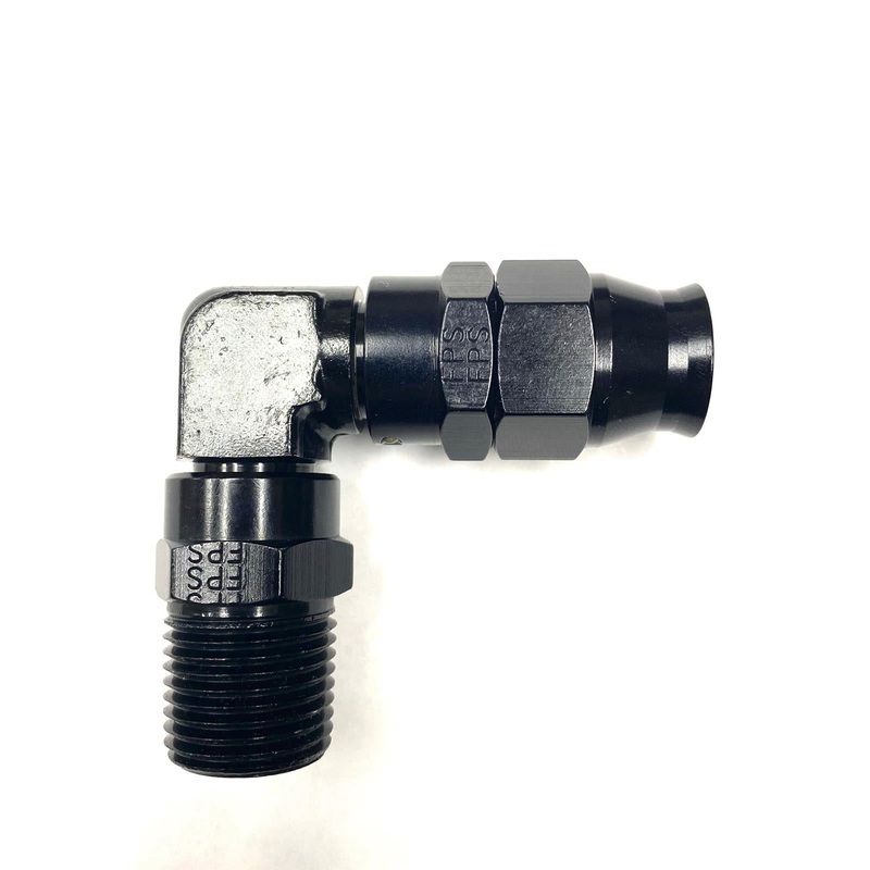 Fragola 689962-BL Black Real Street PTFE -6 AN Hose End to 1/8 NPT 90 Degree