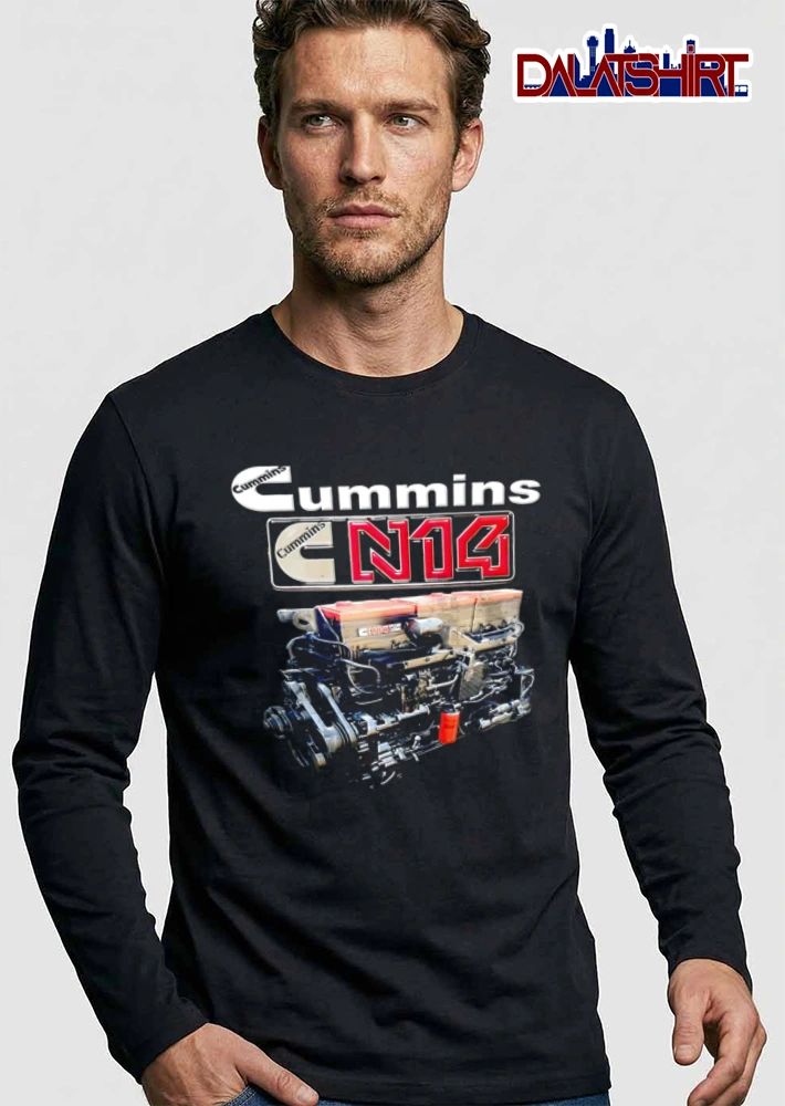 Cummins Lawson Cummins 14 diesel engine black red details shirt