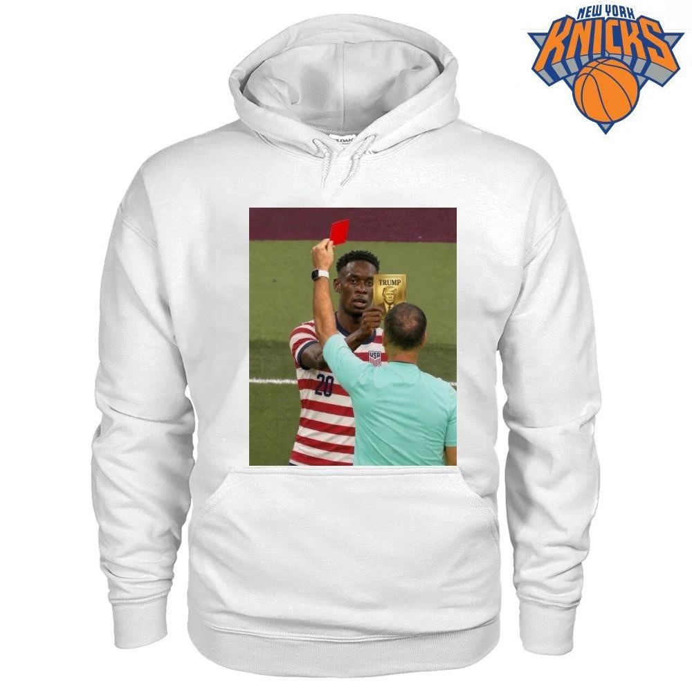 Donald Trump Red Card Folarin Balogun Soccer Parody Meme T-shirt