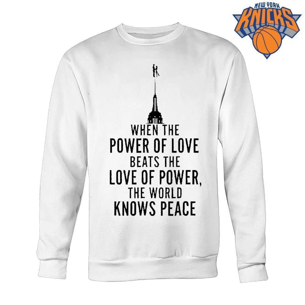 When The Power Of Love Beats The Love Of Power The NYC Skyline shirt