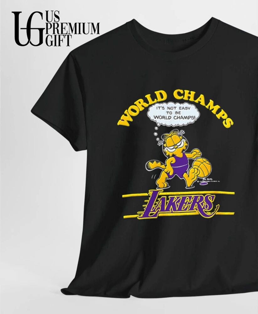 Cat Los Angeles Lakers NBA Its Not Easy To Be World Champs 1978 shirt