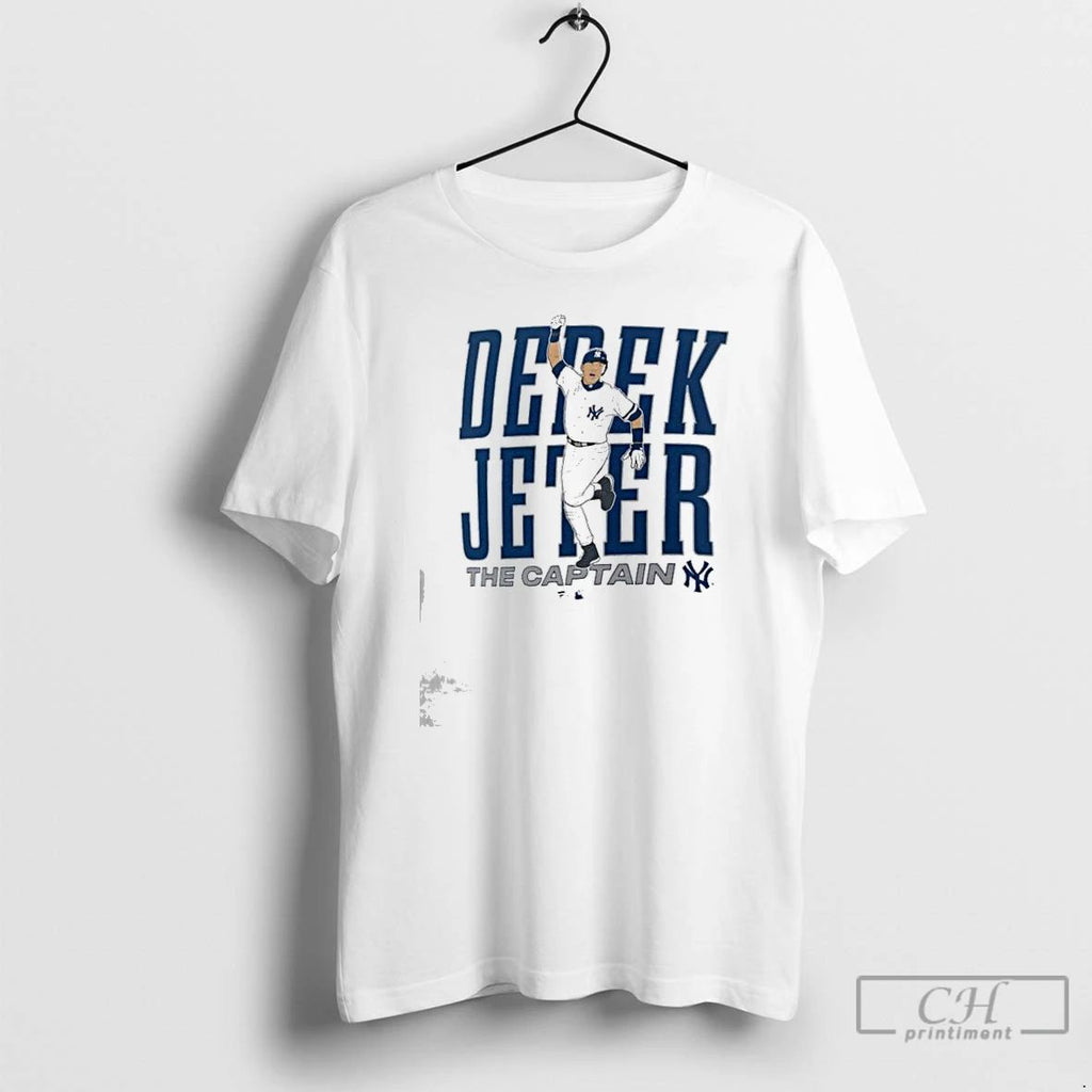 Classic New York Yankees Derek Jeter The Captain White Cooperstown Player T Shirts Hoodie Longsleeve