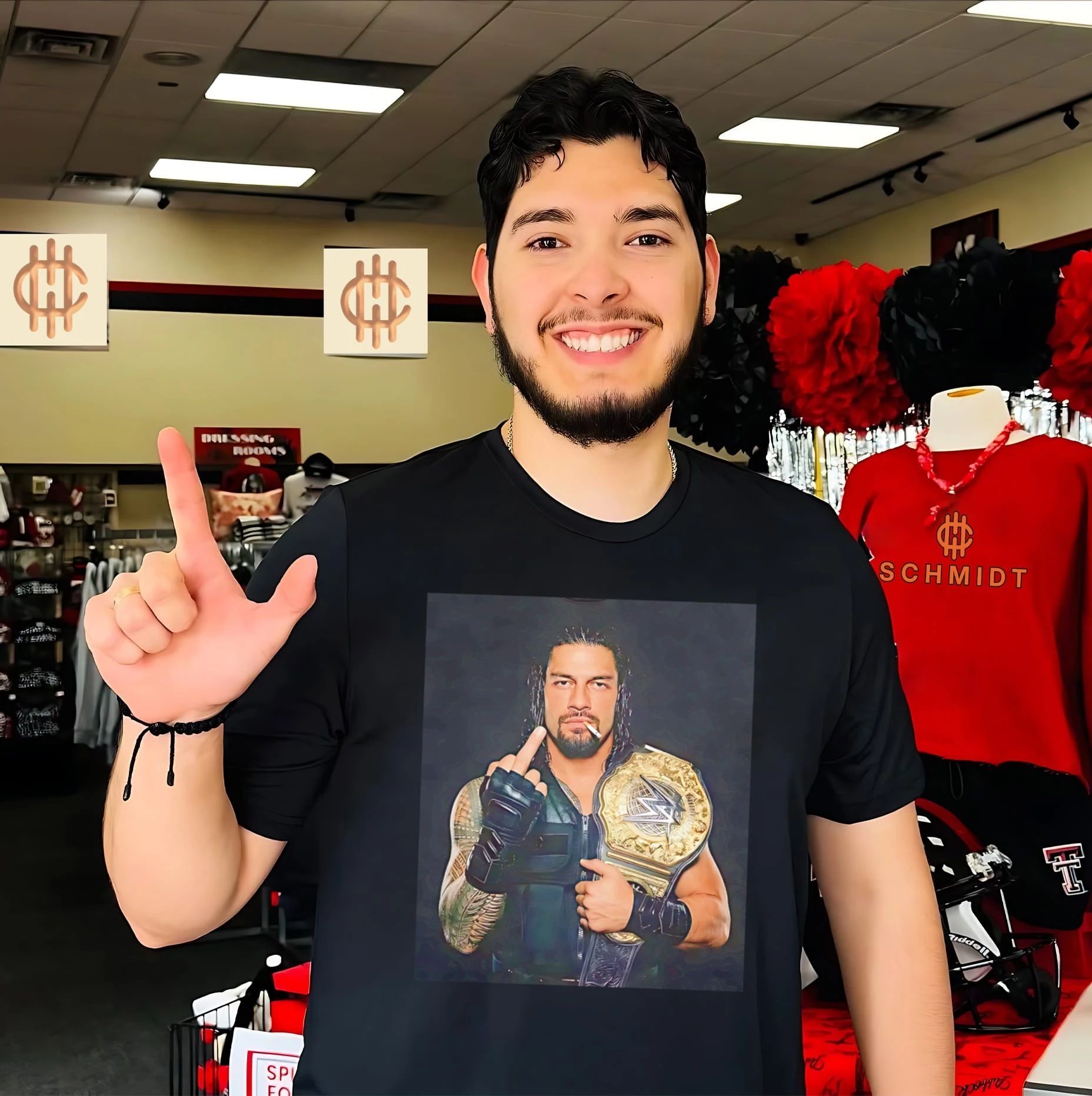 Roman Reigns middle finger shirt