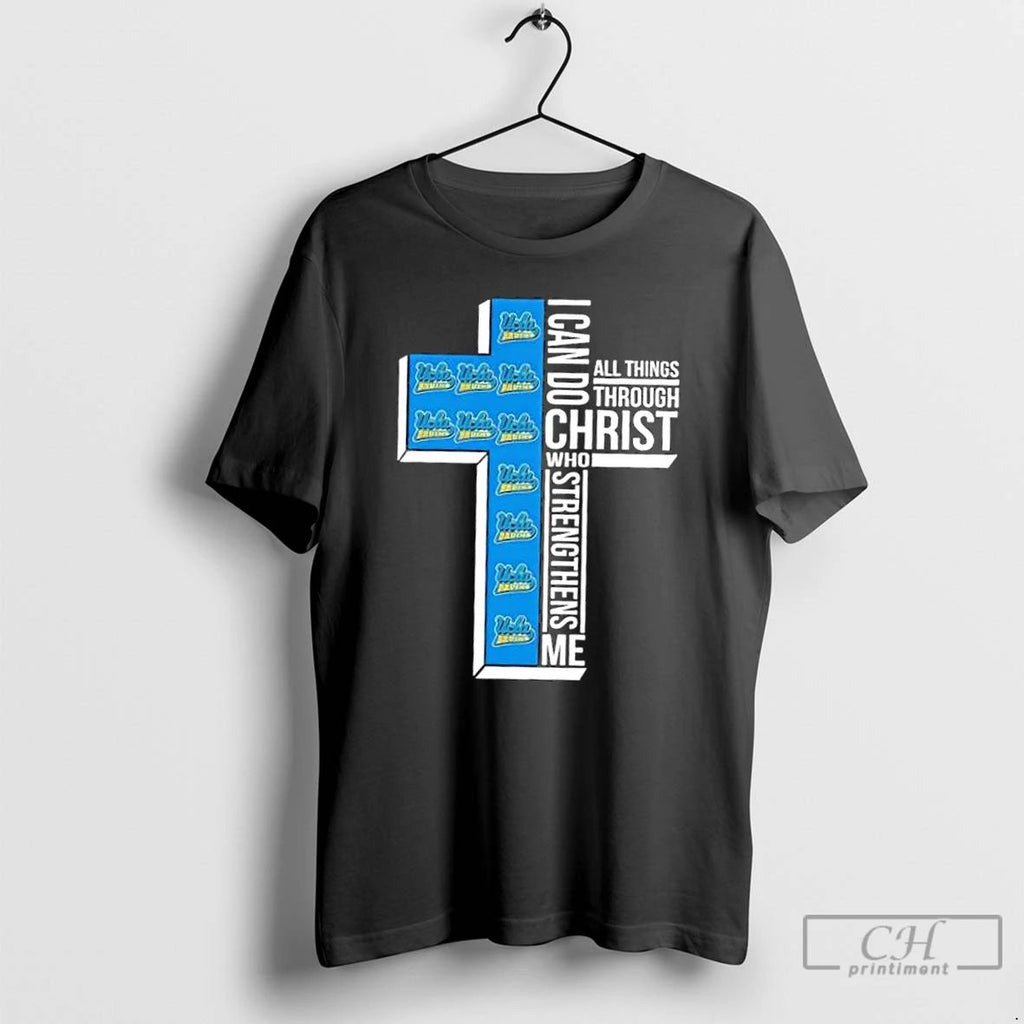 Classic I Can Do All Things Through Christ Who Strengthens Me Ucla Bruins Football Cross