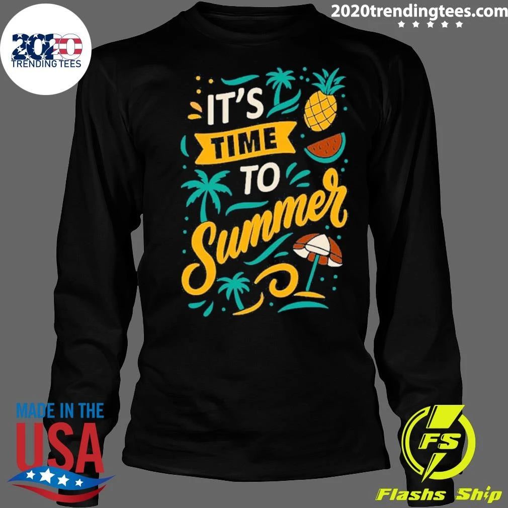It’s Time to Summer with Summer Icon Around Shirt