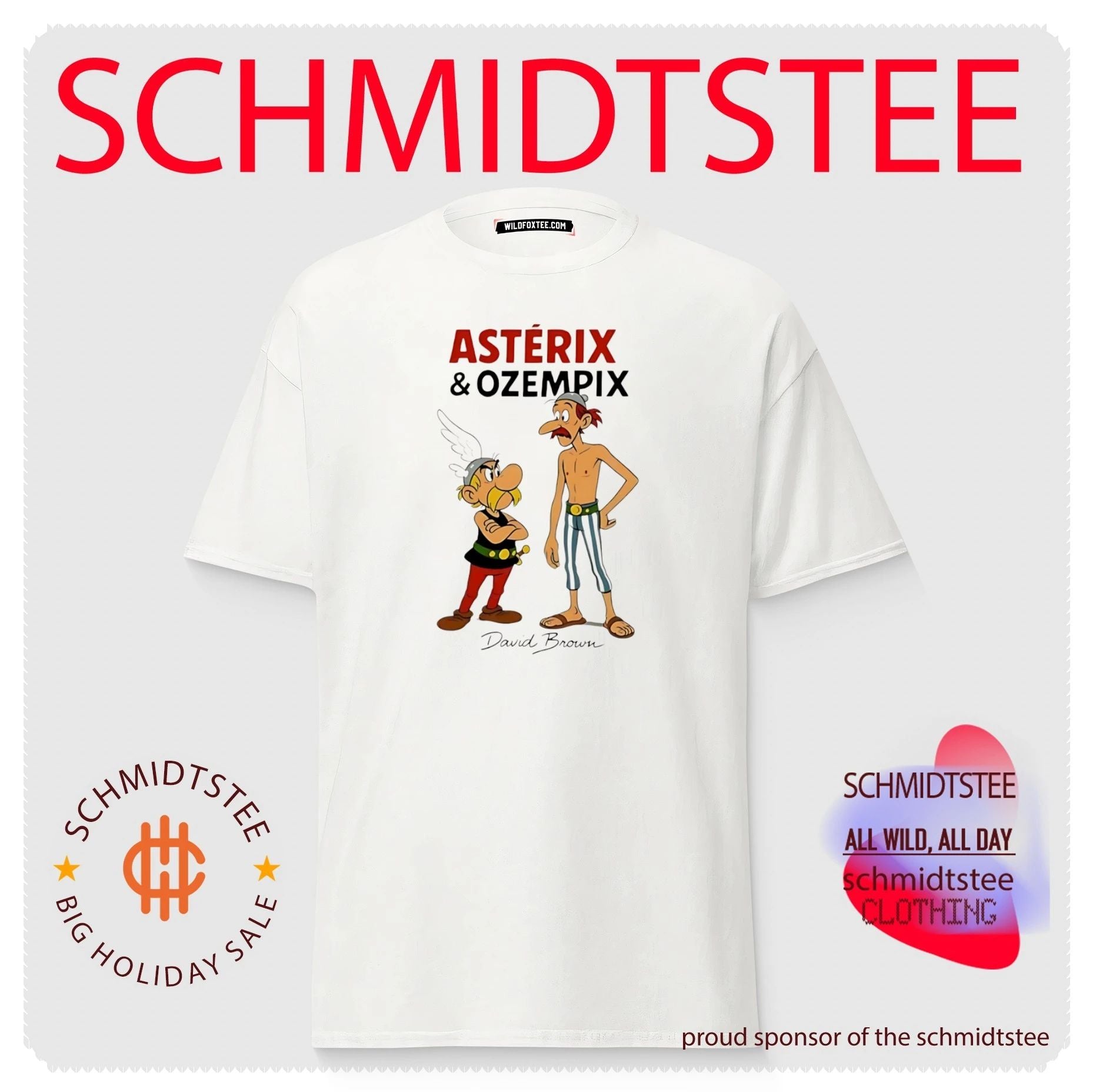 Astérix & Ozempix by David Brown Asterix shirt