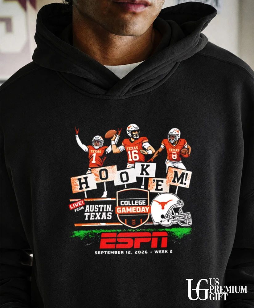 Texas Longhorns trio ESPN College Gameday Austin 2026 shirt