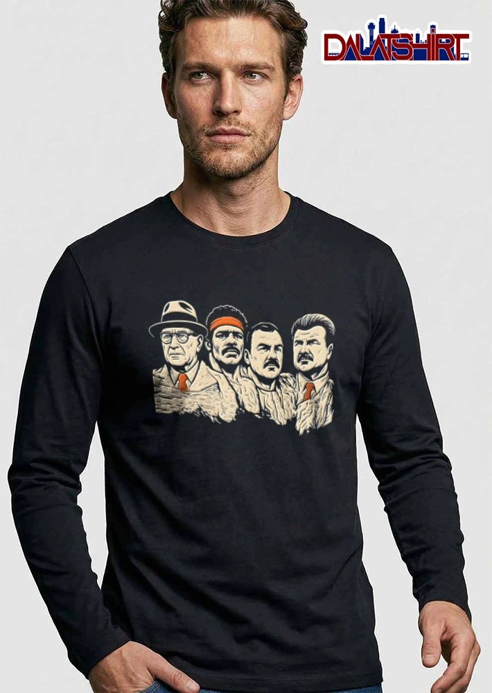Harry Truman Jim Brown Mike Ditka Ron Swanson four men faces mount rushmore shirt