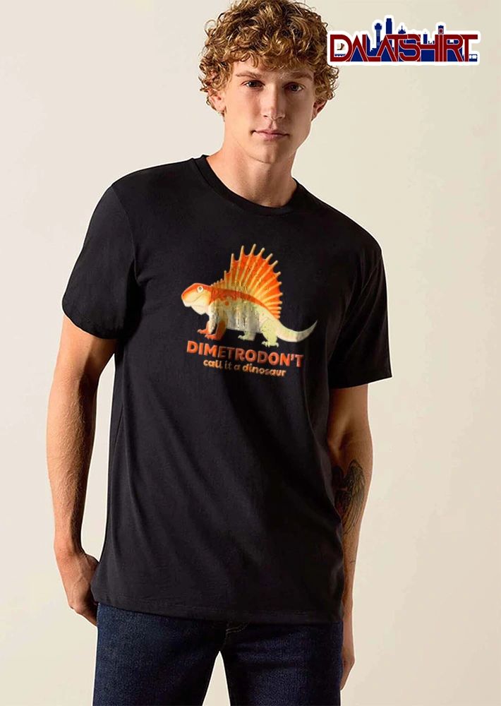 Dimetrodont Call It A Dinosaur dimetrodon orange sail cartoon style shirt