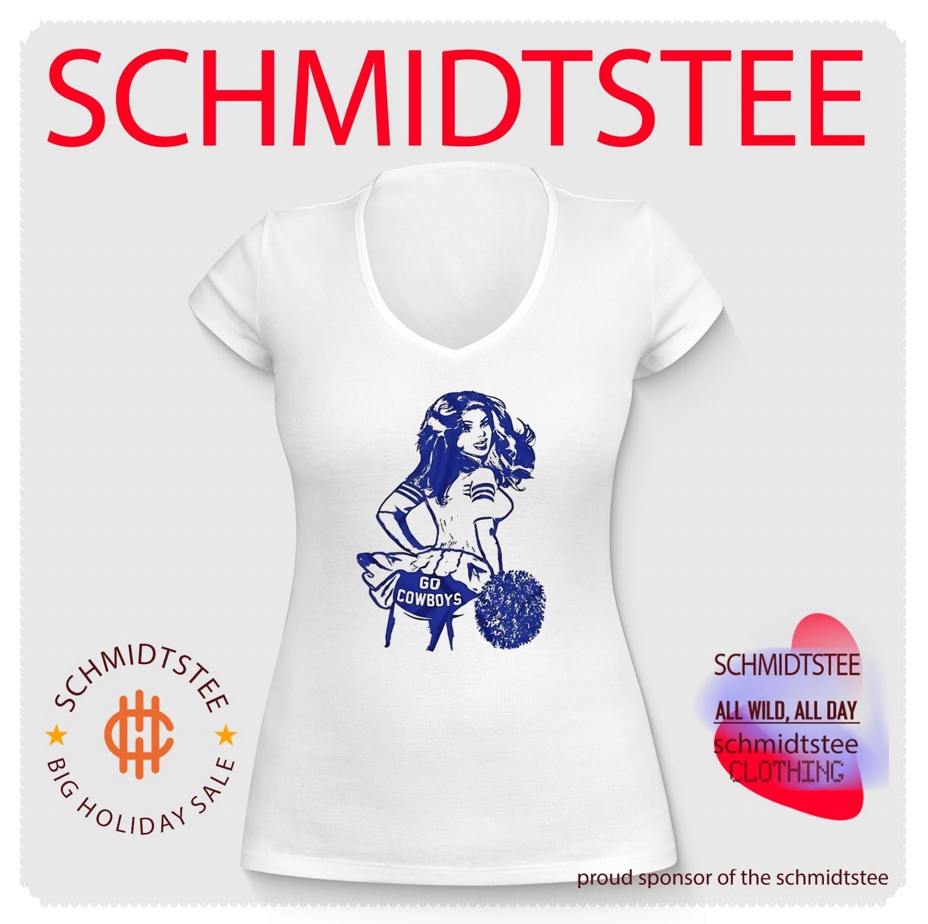 Dallas Cowboys cheerleader graphic shirt