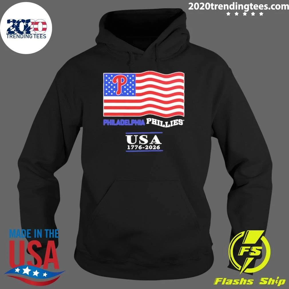 Philadelphia Phillies USA 1776-2026 4th of July American Flag Shirt