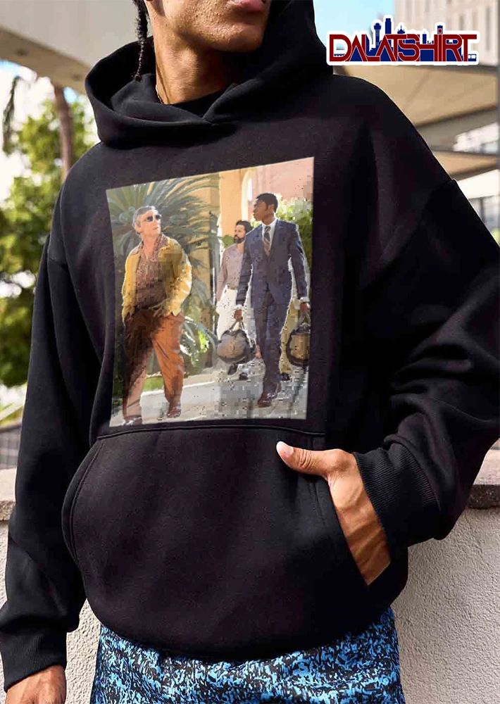 Men walking outdoors wearing suits and casual outfits shirt