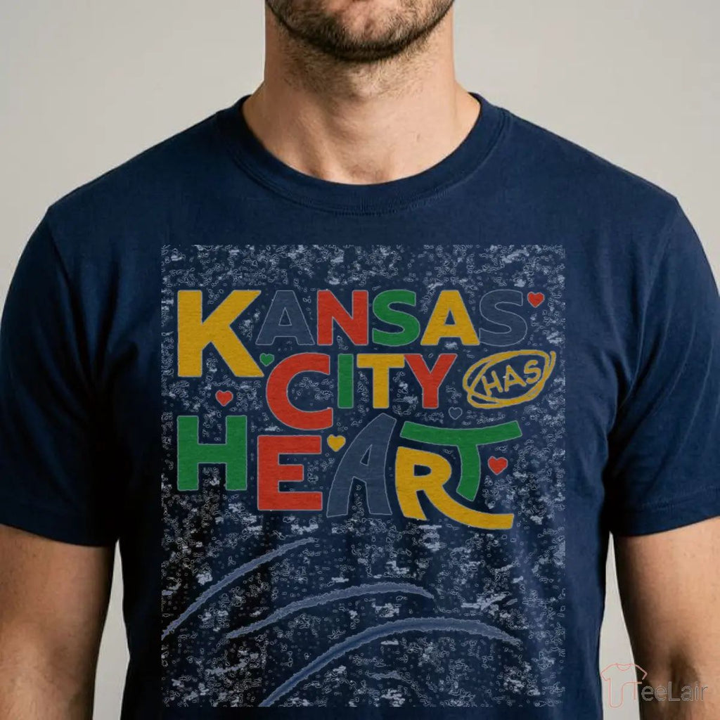 Kansas City Has Heart 2026 Vintage Blue T-Shirt