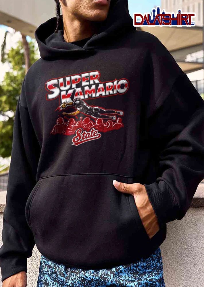 Kamario Super Kamario State football player diving catch crowd shirt