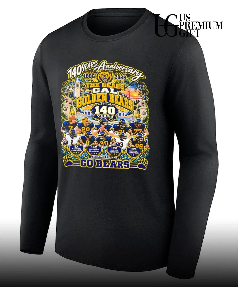 California Golden Bears 140th years Anniversary 1886-2026 go Bears shirt