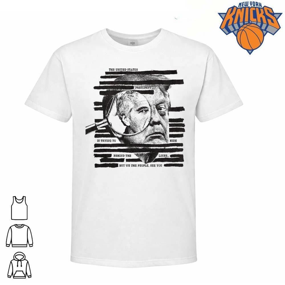 Trump Epstein Magnifying Glass Conspiracy Redacted We The People Political Shirt